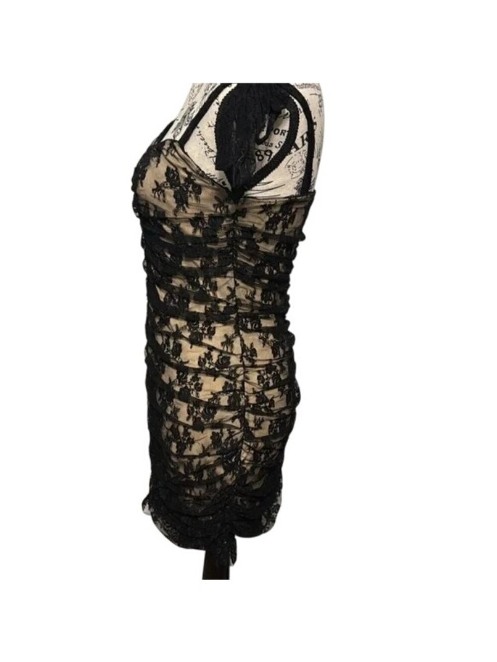 Lulus Be Mini Black Floral Lace Cinched Mini Dress - Picture 6 of 10